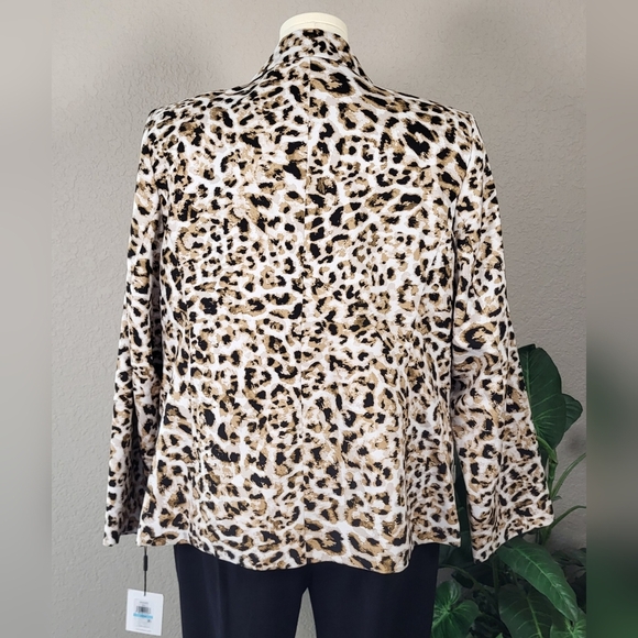 CALVIN KLEIN Womens Black Animal Print Blazer Jacket Plus Size 20W  (NWT) - Picture 5 of 11